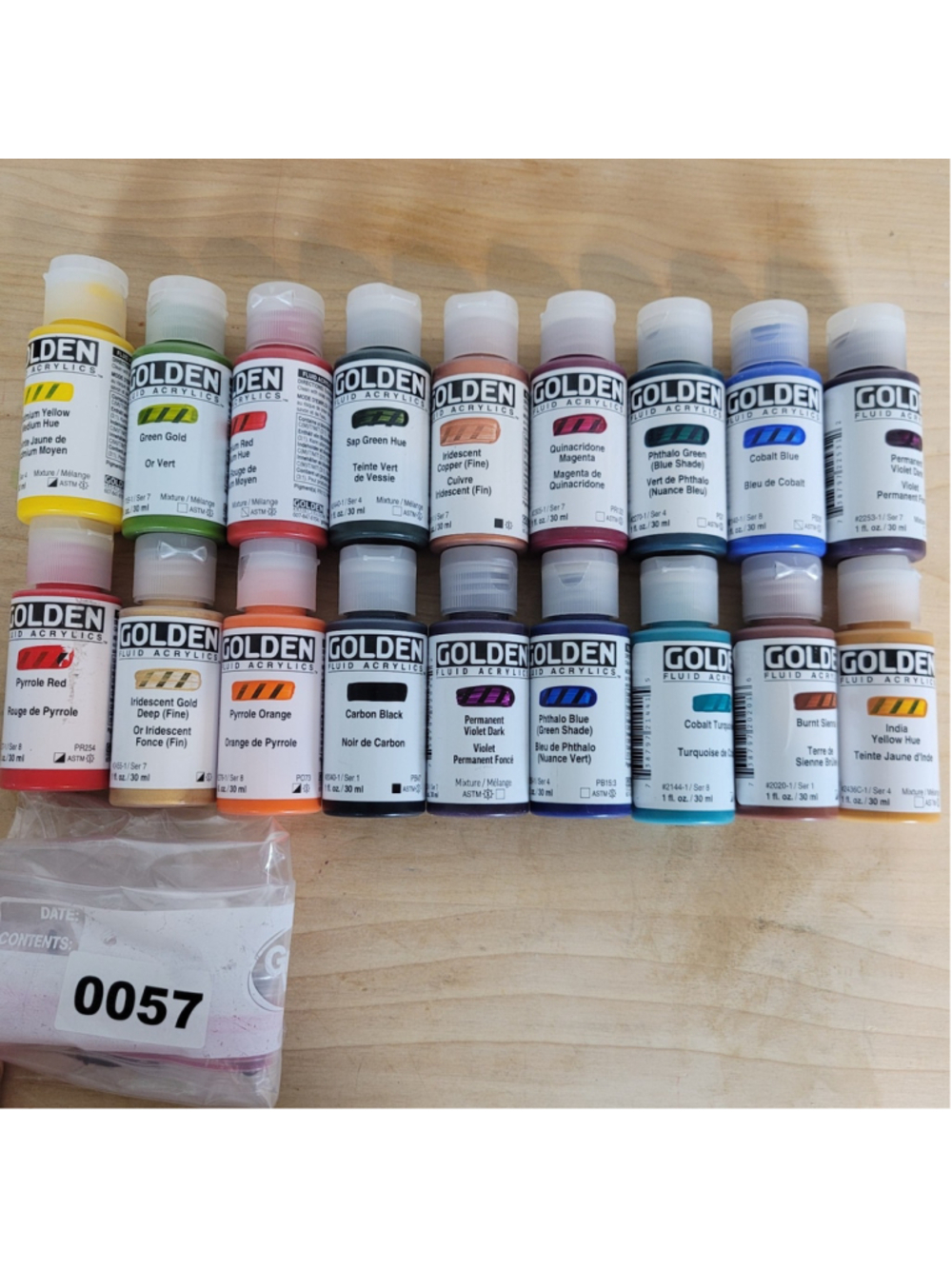 #57 Golden Fluid Acrylics 1 fl. oz/30 ml Lot Of 18 Sealed No Duplicates New!!